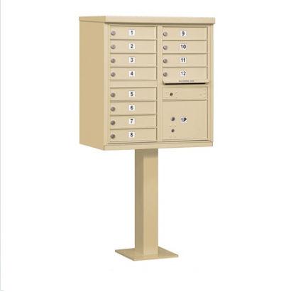 3312SAN-U Cluster Box Unit - 12 A Size Doors - Type II - Sandstone - USPS Access