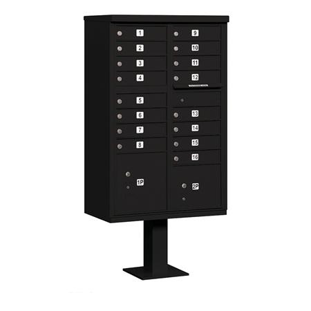Cluster Box Unit - 16 A Size Doors - Type III - Black - USPS Access