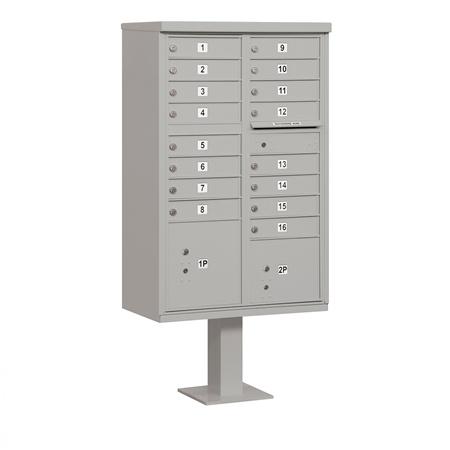 Cluster Box Unit - 16 A Size Doors - Type III - Gray - USPS Access