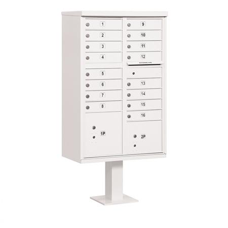 Cluster Box Unit - White - 16 Doors - Size A - Type III - USPS Access