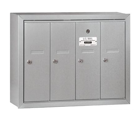 3504ASU Vertical Mailbox - 4 Doors - Aluminum - Surface Mounted - USPS Access