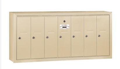 3507SSU Vertical Mailbox - 7 Doors - Sandstone - Surface Mounted - USPS Access