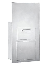 7 Door High 4B+ Mailbox Units in Aluminum - Front Loading with 2 Keys