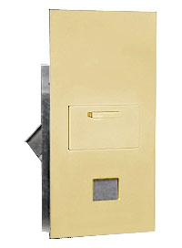 7 Door High 4B+ Mailbox Units in Sandstone - Rear Loading Access