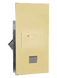 7 Door High 4B+ Mailbox Units in Sandstone - Rear Loading USPS Access