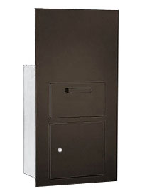 7 Door High 4B+ Mailbox Units in Bronze - Front Loading with 2 Keys