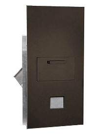7 Door High 4B+ Mailbox Units in Bronze - Rear Loading Private Access