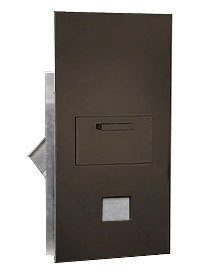 7 Door High 4B+ Mailbox Units in Bronze - Rear Loading USPS Access