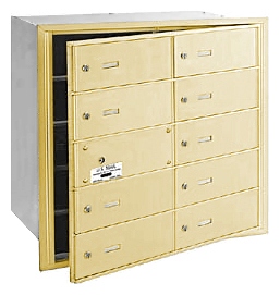 3610SFP 10 Doors 4B+ Horiz Mailbox in Sandstone - Front Loading Private Access