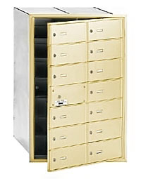 3614SFP 14 Door 4B+ Horiz Mailbox in Sandstone - Front Loading Private Access