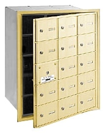 3615SFP 15 Doors 4B+ Horiz Mailbox in Sandstone - Front Loading Private Access