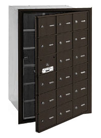 3618ZFU 18 Door 4B+ Horiz Mailbox in Bronze - Front Loading USPS Access