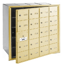 3620SFP 20 Doors 4B+ Horiz Mailbox in Sandstone - Front Loading Private Access