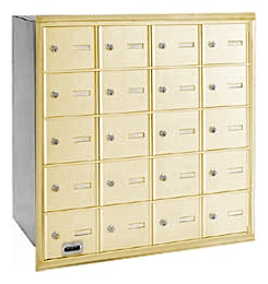 3620SRP 20 Doors 4B+ Horiz Mailbox in Sandstone - Rear Loading Private Access