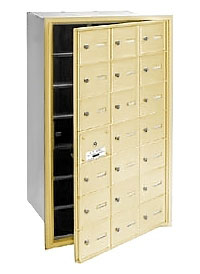 Salsbury Industries 3621SFU 21 Door 4B+ Horiz Mailbox in Sandstone - Front Loading USPS Access