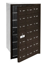 3621ZFP 21 Door 4B+ Horiz Mailbox in Bronze - Front Loading Private Access