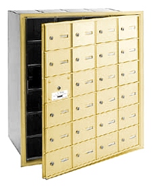 3624SFU 24 Doors 4B+ Horiz Mailbox in Sandstone - Front Loading USPS Access
