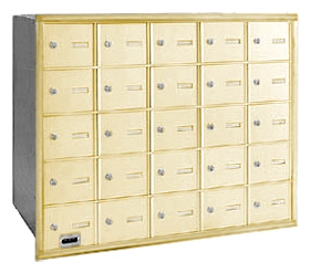 3625SRP 25 Doors 4B+ Horiz Mailbox in Sandstone - Rear Loading Private Access