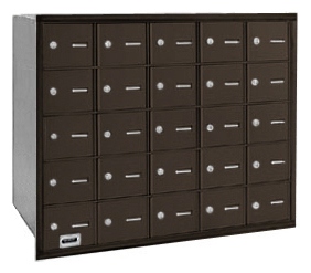 3625ZRP 25 Doors 4B+ Horiz Mailbox in Bronze - Rear Loading Private Access