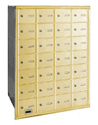 3628SRP 28 Door 4B+ Horiz Mailbox in Sandstone - Rear Loading Private Access
