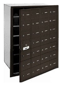 3628ZFP 28 Door 4B+ Horiz Mailbox in Bronze - Front Loading Private Access