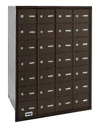 3628ZRU 28 Door 4B+ Horiz Mailbox in Bronze - Rear Loading USPS Access