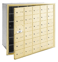 3630SFP 30 Doors 4B+ Horiz Mailbox in Sandstone - Front Loading Private Access