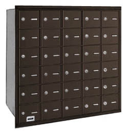3630ZRU 30 Doors 4B+ Horiz Mailbox in Bronze - Rear Loading USPS Access