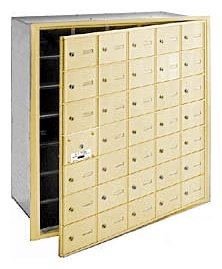 3635SFP 35 Door 4B+ Horiz Mailbox in Sandstone - Front Loading Private Access