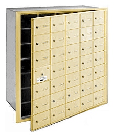 3635SFU 35 Door 4B+ Horiz Mailbox in Sandstone - Front Loading USPS Access