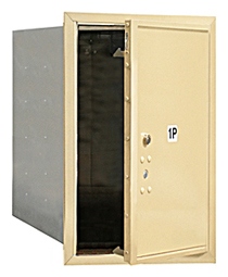 3706S-1PSFP 4C Horiz Mailbox Parcel Locker in Sandstone - Front Loading Access