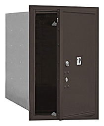 3706S-1PZFU 4C Horiz Mailbox Parcel Locker in Bronze - Front Loading USPS Access