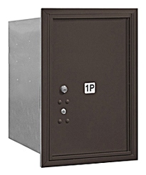 3706S-1PZRP 4C Horiz Mailbox Parcel Locker in Bronze - Rear Loading Access