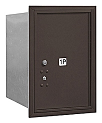 3706S-1PZRU 4C Horiz Mailbox Parcel Locker in Bronze - Rear Loading USPS Access