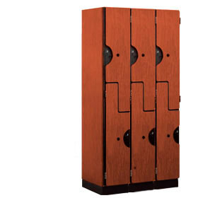37368CHE Double Tier ft. ft. S ft. ft. Style Designer Locker - Cherry