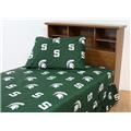 College Covers MSUSSKG Michigan State Printed Sheet Set King- Solid College Covers MSUSSKG Michigan State Printed Sheet Set King- Solid