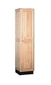 1 Wide Solid Oak Executive Wood Locker Single Tier - Light Oak -  Daphne's Dinnette, DA4446002