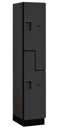 Extra Wide Designer Wood Locker - Black