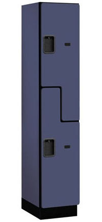Extra Wide Designer Wood Locker - Blue