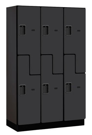 Extra Wide Designer Wood Locker - Black