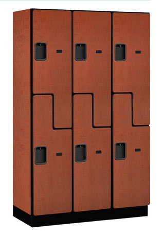 Extra Wide Designer Wood Locker - Cherry