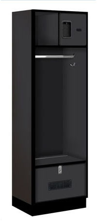 30018BLK 18 in. D Open Access Designer Wood Locker - Black