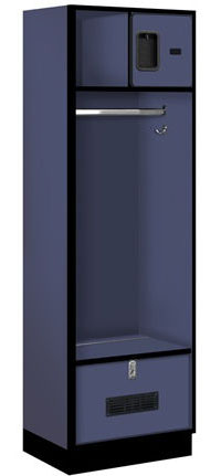 30018BLU 18 in. D Open Access Designer Wood Locker - Blue
