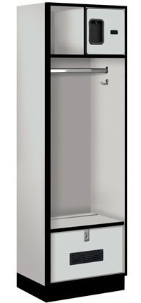 30018GRY 18 in. D Open Access Designer Wood Locker - Gray