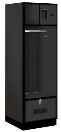 30024BLK 24 in. D Open Access Designer Wood Locker - Black