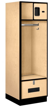 Designer Wood Locker - Maple - 24 in. D Open Access