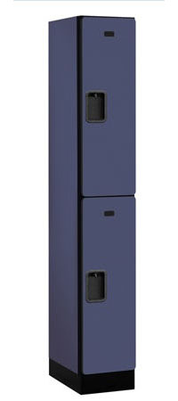 Designer Wood Locker - Blue - Double Tier - 1 Wide