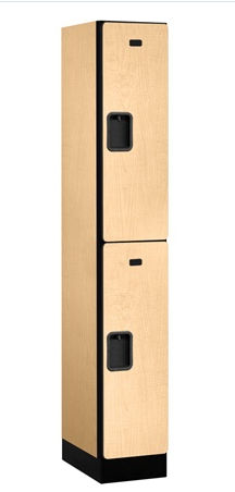 Designer Wood Locker - Maple - Double Tier - 1 Wide