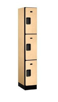 Designer Wood Locker - Maple - Triple Tier - 1 Wide