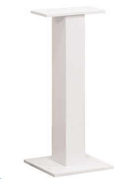 Standard Pedestal, White, Powder Coated, Bolt, 1, 2